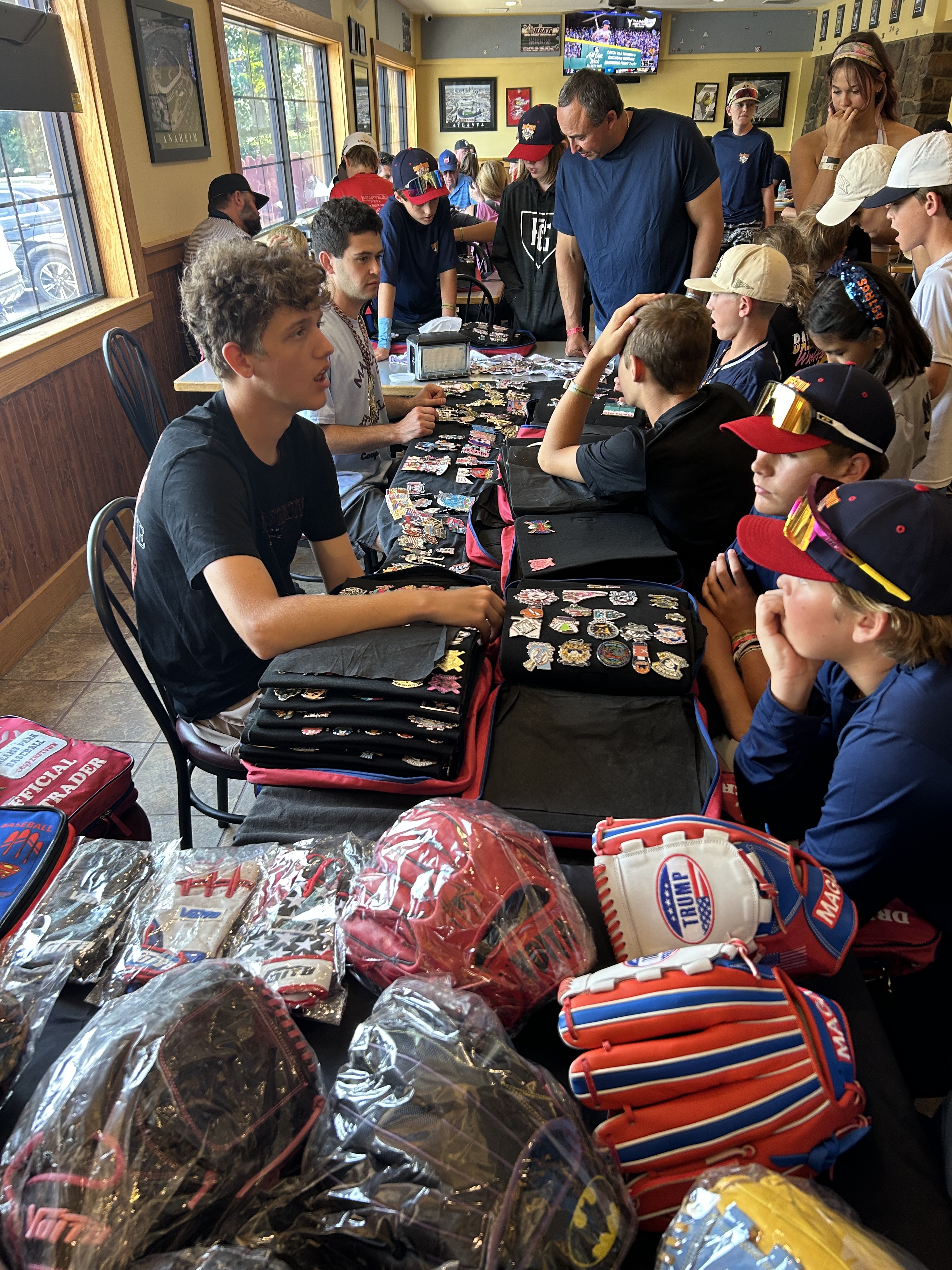 Group pin trading session